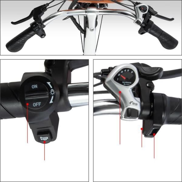 Stads Elcykel - DYU - C6 - Motor 350W - Batteri 36V 12,5Ah - Max Hastighet 25km/h