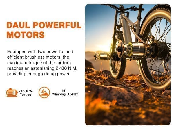 Shengmilo S600 Elcykel 2000W Dubbelmotor 48V 17,5AH Batteri 45KM/H Fat Tire Full Suspension Elcykel