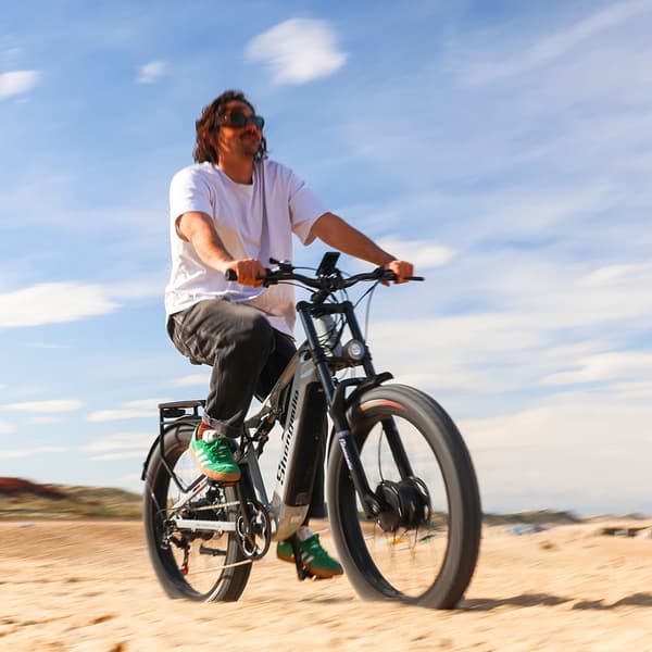 Shengmilo S600 Elcykel 2000W Dubbelmotor 48V 17,5AH Batteri 45KM/H Fat Tire Full Suspension Elcykel