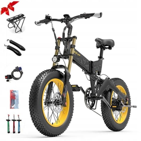 LANKELEISI X3000 PLUS elcykel 17,5Ah 48V 1000W 43KM-H aluminiumhjul 20" grå