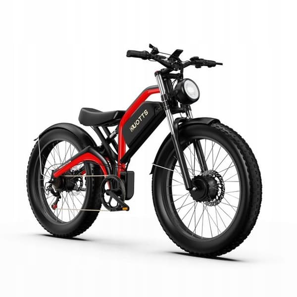 DUOTTS N26 Elcykel 1500 W Aluminiumram 26" 55km/h 100 HK SAMSUNG 48V 20 AH batterier RÖDA