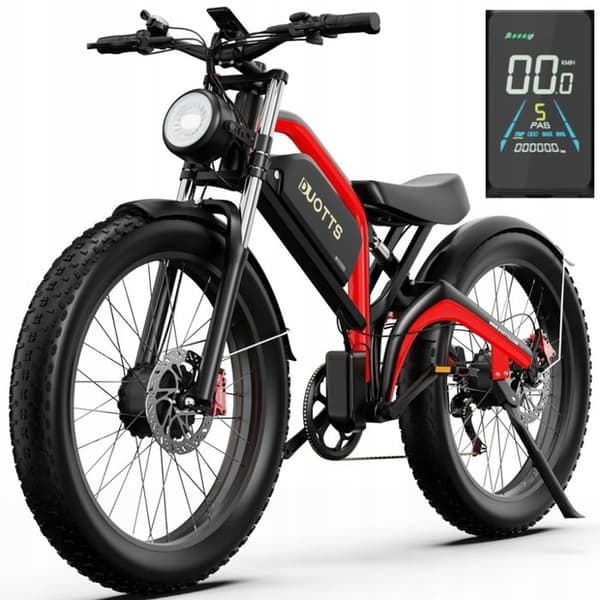 DUOTTS N26 Elcykel 1500 W Aluminiumram 26" 55km/h 100 HK SAMSUNG 48V 20 AH batterier RÖDA