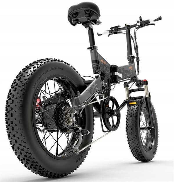 Bezior XF200 elcykel, 1000W elcykelram aluminiumhjul 20 tum 48v 15ah svart