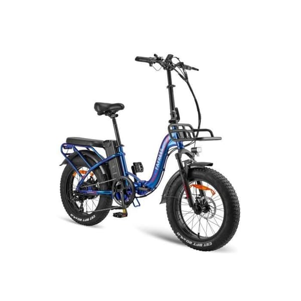 FAFREES F20 Max Elcykel - 500W Motor 48V 22,5AH Batteri 110KM Räckvidd Skivbromsar - Blå Lila