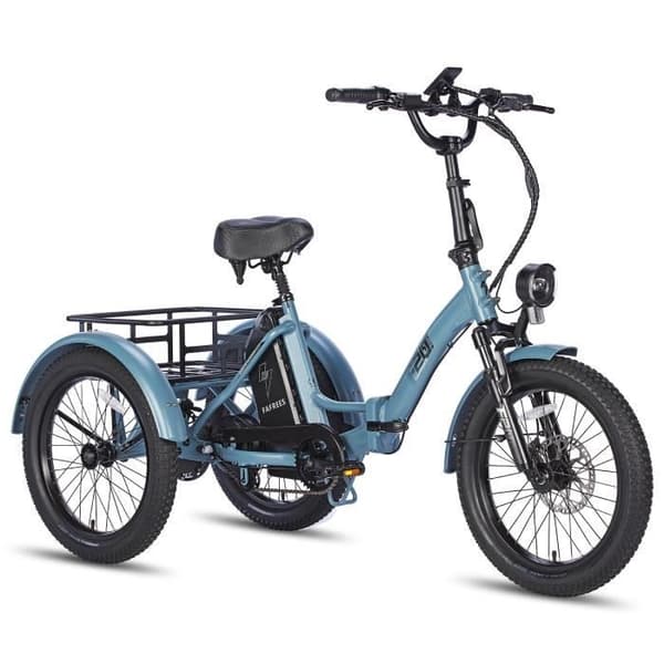 FAFREES F20 Mate Elcykel - 500W Motor 48V18.2AH Batteriassisterad räckvidd 110KM Hydrauliska bromsar - Gråblå