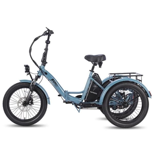 FAFREES F20 Mate Elcykel - 500W Motor 48V18.2AH Batteriassisterad räckvidd 110KM Hydrauliska bromsar - Gråblå