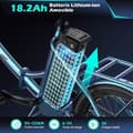 Miniatyrbild 3 av 6: Fafrees F20 Varaktig elcykel, 250W motor, 18,2Ah batteri, 20"*1,95" däck, SHIMANO 7 Speed, Mist Blue.