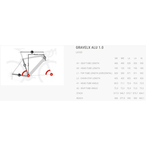 Bh Gravelx Alu 1.0 700c Grx 810 2023 Gravelcykel Rød M