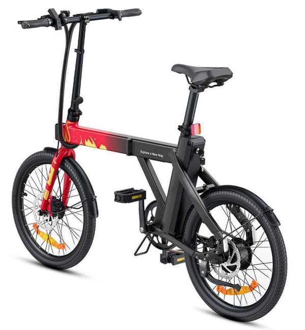 ENGWE P20 hopfällbar elcykel 20 tum stadscykel Räckvidd 100km 350W motor 32km/h Skivbroms 36V9.6Ah batteri röd