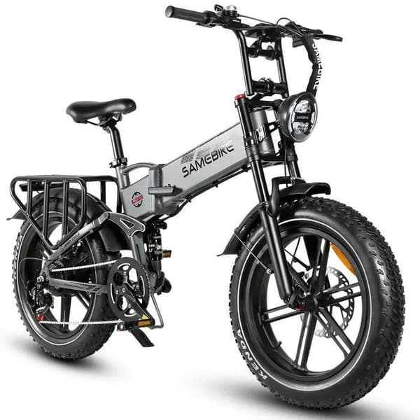 SAMEBIKE RS-A02 hopfällbar elcykel 8V17AH Motor 1200W Däck 20*4,0 tum Grå
