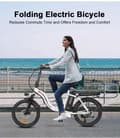 Miniatyrbild 3 av 6: Samebike CY20 hopfällbar elcykel 560 W 32 km/h 20" Mountainbike grön