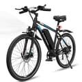 Miniatyrbild 1 av 4: EVERCROSS TECH Elcykel 26" EK15 - Detachable battery 36V 12Ah Motor 250W 7-växlar Dubbel skivbroms Vuxen - Svart Blå