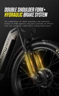 Miniatyrbillede 6 af 11: Voksen El-cykel  S700 2000W Dual Drive Fat Tire 17,5AH Batteri El-cykel 48KM/H Elektrisk Mountainbike