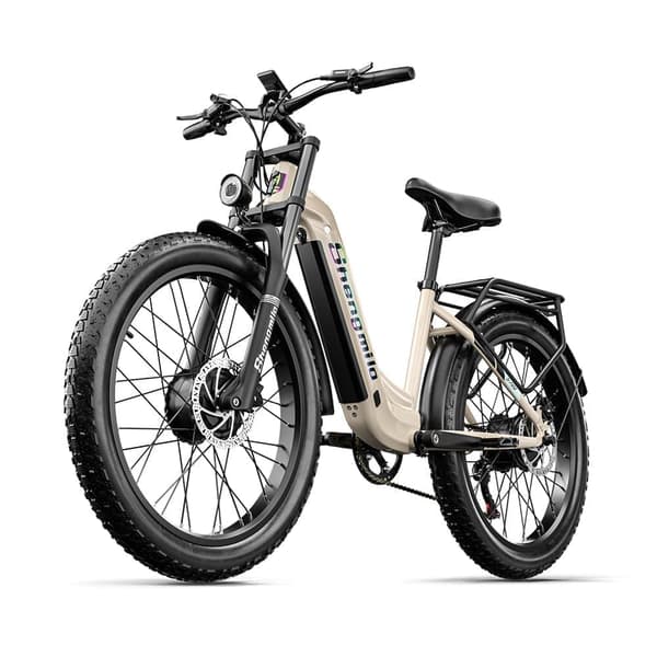 Shengmilo S700 Sähköinen maastopyörä 2000W kaksimoottorinen sähköpyörä 45KM/H 17.5AH 840WH Samsung Battery Shimano 7 Speed ​​sähköpyörä, ruskea
