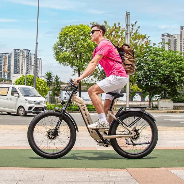 Shengmilo S700 Sähköinen maastopyörä 2000W kaksimoottorinen sähköpyörä 45KM/H 17.5AH 840WH Samsung Battery Shimano 7 Speed ​​sähköpyörä, ruskea