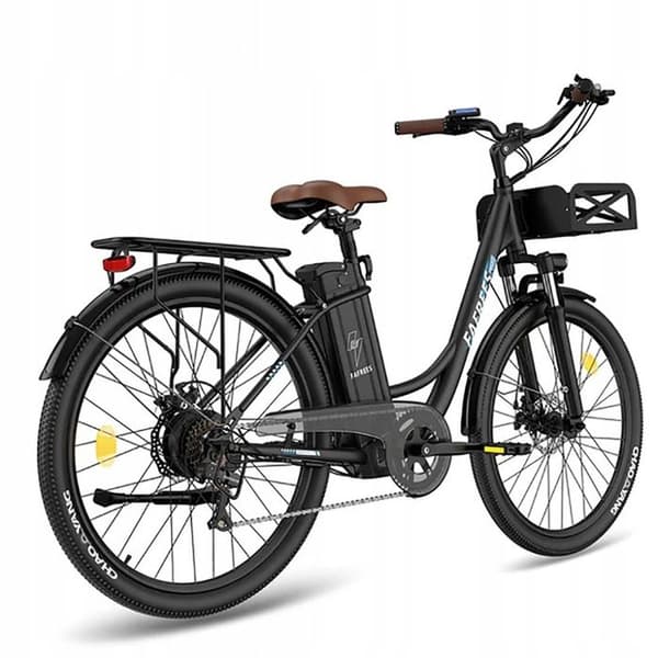 Fafrees F26 Hållbar elcykel 26 tum, 36V 20,3Ah, 250W 25km/h, City E-Bike Räckvidd 80-200 km, Last 120kg svart