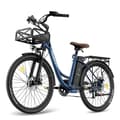 Miniatyrbild 1 av 6: Fafrees F26 Hållbar elcykel 26 tum, 36V 20,3Ah, 250W 25km/h, City E-Bike Räckvidd 80-200 km, Last 120kg blå