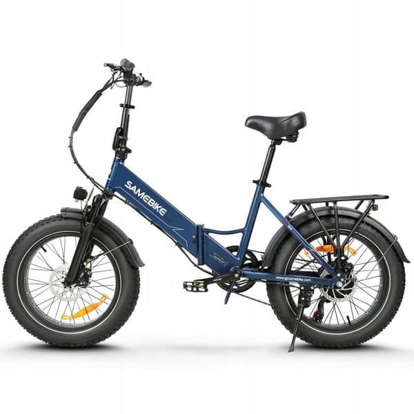 SAMEBIKE 20 Inch E-Bike LOTDM200-II-FT-DB, 48 V 13 Ah avtagbart batteri, Max. upp till 120 km,