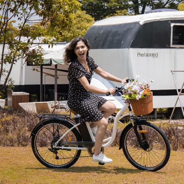 DYU C6 26'' elcykel i stegstil 250W motor 12,5AH batteri 25KM/H 26*2,215 däck 6 hastigheter