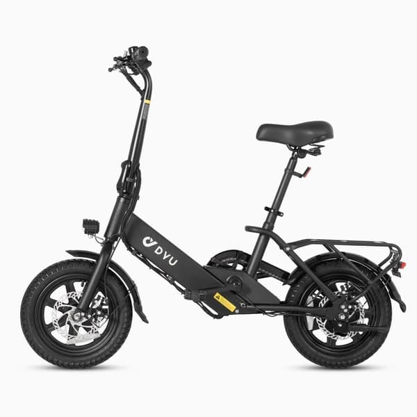 DYU C3 14'' folde elcykel med 250W motor og 7,5AH batteri, pedalstøttet rækkevidde op til 34KM.
