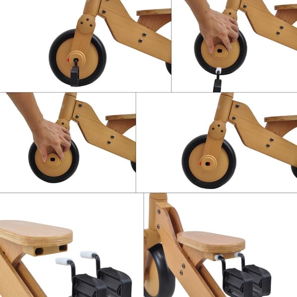 Sunny Walker 2-in-1 1000 Gåcykel för barn - Trä | Gåcykel och 3-hjulig trehjuling | Gåcykel för barn, inomhus/utomhus, pojkar/flickor i åldern 2 till