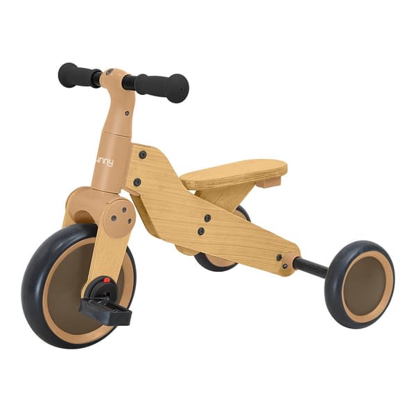 Sunny Walker 2-in-1 1000 Gåcykel för barn - Trä | Gåcykel och 3-hjulig trehjuling | Gåcykel för barn, inomhus/utomhus, pojkar/flickor i åldern 2 till