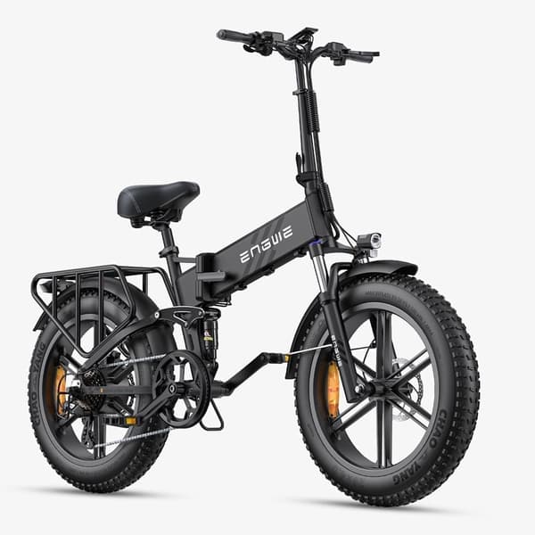 ENGWE Engine Pro 2.0 aikuisten kokoontaittuva sähköpyörä, täysjousitus, 1200W huippumoottori, 16AH akku, 8 vaihdetta, rasvarengas.