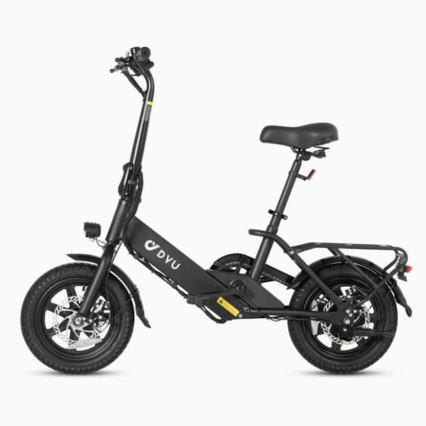 DYU C3 14 tums hopfällbar elcykel 36V 7,5ah 250W 25km/h 34KM svart Lättvikt 20kg