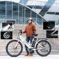 Miniatyrbild 5 av 6: EVERCROSS EK8S Elcykel Lättviktsjärnram 26" - Avtagbart batteri 250W 3 körlägen LCD-skärm Höjdjusterbar - Vit