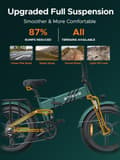 Pikkukuva 6 / 8: ENGWE Engine Pro 2.0 1200 W huipputeho 75 N.m vääntömomenttianturi Ebike, 4.0 * 20" rasvarenkaan taitettava sähköpyörä aikuisille, 52V 16AH akku