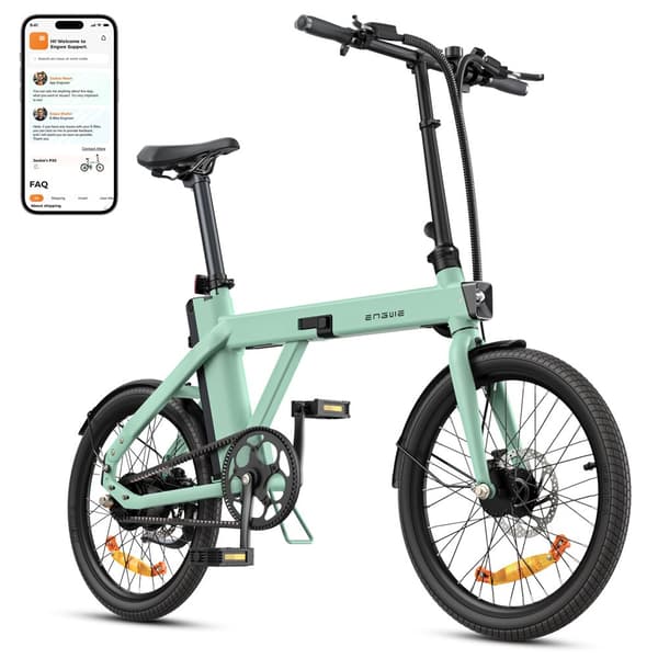 ENGWE P20 taitettava sähköpyörä, irrotettava akku, 36V 9.6Ah 100km, moottori 250W, vääntömomenttianturi, hydraulinen jarru, 18.5kg sähköpyörä