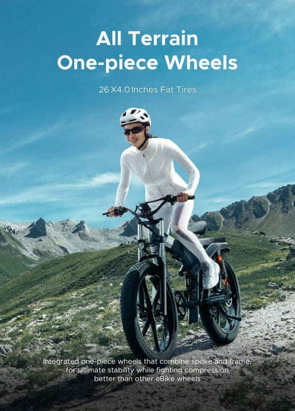 Engwe X26 foldbar elcykel til voksne, 1000W motor, 48V 29.2Ah dobbelt batteri, tophastighed 50 km / t, ren elektrisk rækkevidde 100 km