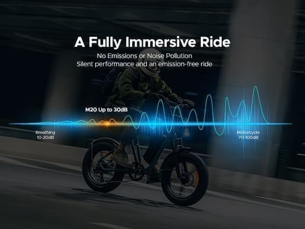 ENGWE M20 elcykel til voksne, 20 x 4,0 tommer fedt dæk, 750W 48V 13Ah & 26Ah batteri, ren elektrisk rækkevidde 47 km&94 km, dobbelt affjedring