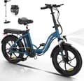 Miniatyrbild 1 av 6: COLORWAY hopfällbar elcykel 20" - 36V/12Ah batteri - 250W motor - 7 hastigheter - Blå