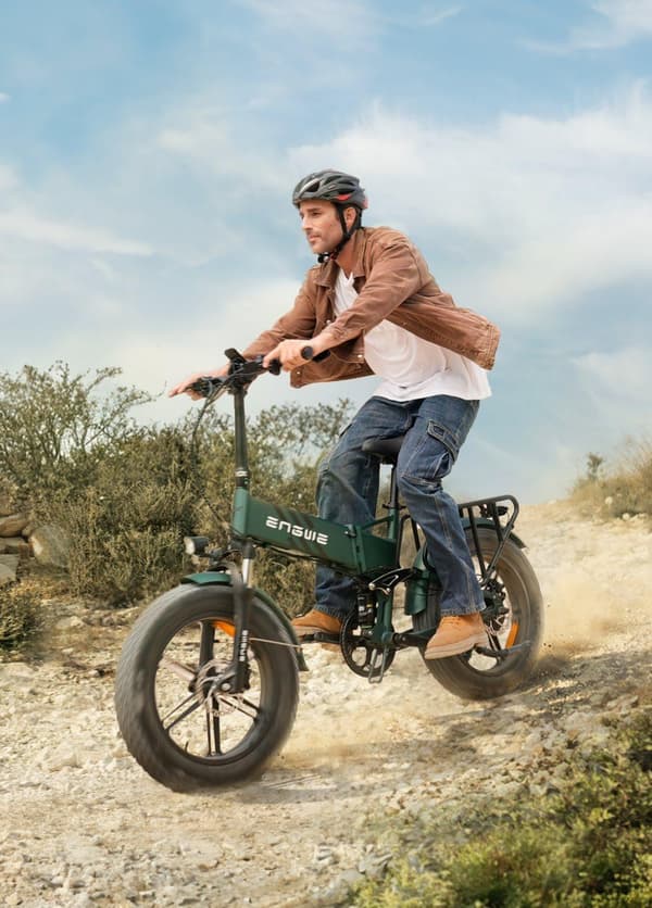 ENGWE Engine Pro 2.0 1200W Peak Power Ebike, maks. 110 km rækkevidde, foldbar elcykel, 52V 16AH batteri, fuld affjedring