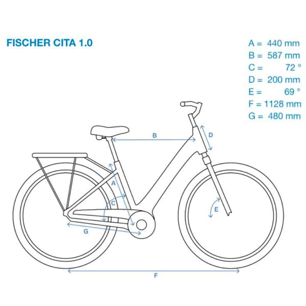 Fischer Bikes Cita 1.0 28´´ 2022 Elektriskcykel Rød 44 / 317Wh