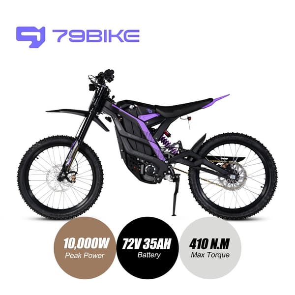 79BIKE FALCON PRO 10000W Elektrisk Dirt Bike, Elmotorcykel, Max 85Km/h, 120Km Räckvidd, 72V 35AH, Fullfjädring