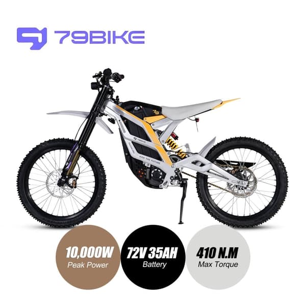 79BIKE-FALCON PRO off-road elektrisk motorcykel, 10000W motor, maks. hastighed 90 km/t, rækkevidde 120 km, maksimalt drejningsmoment 410N.m