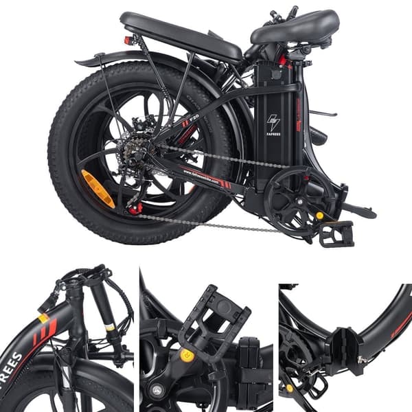 Fafrees F20  hopfällbar elcykel , 250W motor, 36V 16Ah batteri, 20" * 3,0" renkaat,topphastighet 25km/h, lastkapacitet 130kg