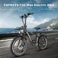 Miniatyrbild 3 av 11: Fafrees F20 MAX hopfällbar elcykel, 500W motor, 48V22.5Ah Samsung batteri, 20 * 4,0" fett däck, tre körlägen