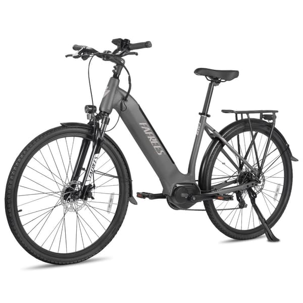 FAFREES FM9 700C*45C Däck Step-through City Elcykel, 250W BAFANG mellandriven motor, 15Ah batteri, 100-120 km räckvidd Grå