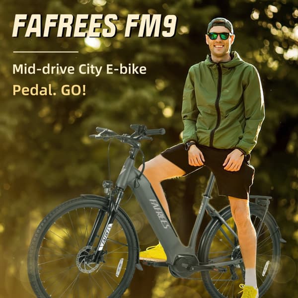 FAFREES FM9 700C * 45C renkaan läpikäytävä kaupunkipyörä, 250W BAFANG keskikäyttöinen moottori, 15Ah akku, 100-120km kantama