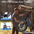Miniatyrbild 6 av 10: Fafrees FF20 Polar- hopfällbar cykel 20 tum med 48 V 10,4 Ah x 2 batterier,500 W motor och tre körlägen