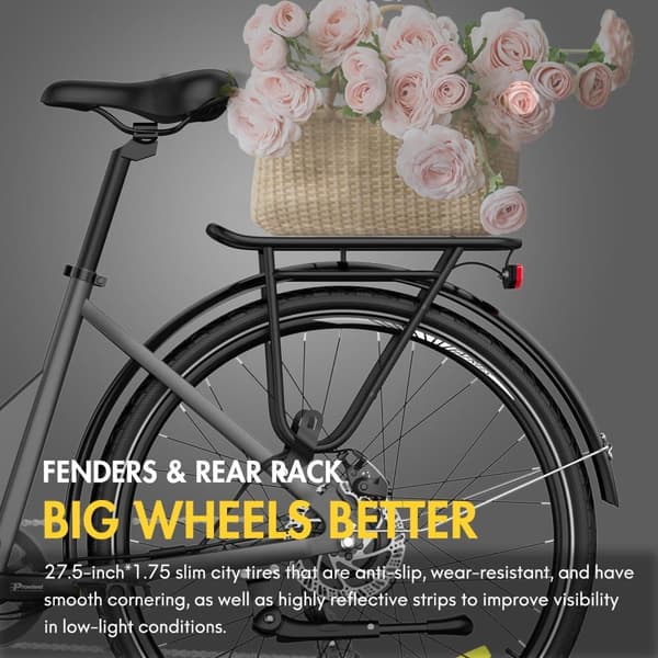 Fafrees F28 PRO E Bike 27,5 tuuman 14,5 Ah akku, 25 km/h Shimano 7S, 3,5 tuuman LCD-näyttö sovelluksella, kantama 55–110 km