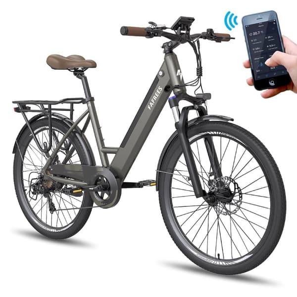 FAFREES F26 Pro 26'' City sähköpyörä 25km/h 250W moottori, 36V 14.5Ah sisäänrakennettu irrotettava akku, Shimano 7-vaihteinen