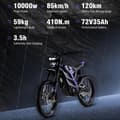 Miniatyrbild 8 av 11: 79BIKE Falcon Pro elektrisk smutscykel, 10000W motor, 35AH batteri, 90KM/H, elektrisk smutsmotorcykel med NFC-funktion