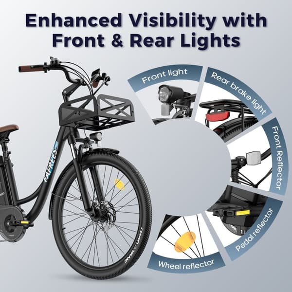 FAFREES F26 Lasting Electric Bike, 250W Motor, 36V 20.3Ah Battery, 26*1.95'' Tires, 25km/h Max Speed, 200Km Range