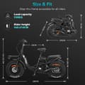 Miniatyrbillede 10 af 11: Fafrees F20 X-MAX foldbar elcykel 20 tommer, 750W motor, 48V 30Ah Samsung batteri, 4.0 fede dæk belastningskapacitet 150 kg, hvid