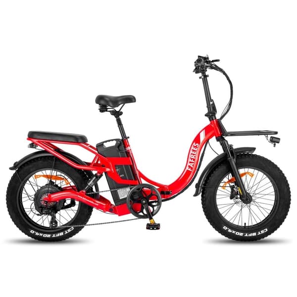Fafrees F20 X-MAX hopfällbar elcykel 20 tum, 750W motor, 48 V 30 Ah Samsung batteri, 4.0 feta däck lastkapacitet 150 kg,röd