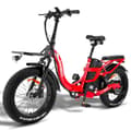 Miniatyrbild 1 av 10: Fafrees F20 X-MAX hopfällbar elcykel 20 tum, 750W motor, 48 V 30 Ah Samsung batteri, 4.0 feta däck lastkapacitet 150 kg,röd